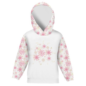 KID'S HOODIE (ALEX) - PINK SNOWFLAKES - sewing set