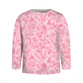 Longsleeve - PIXELS pat. 2 / pink - sewing set