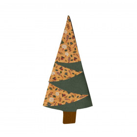 CHRISTAS NAPKINS “CHRISTMAS TREES” - CHRISTMAS MIX pat. 3 / green - Cotton woven fabric