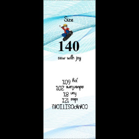 Boyish care tag "SKATER" EN - 9 pcs set / Choice of sizes