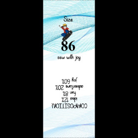 Boyish care tag "SKATER" EN - 9 pcs set / Choice of sizes