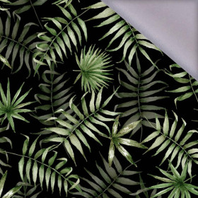 TROPICAL LEAVES pat. 3 / black (JUNGLE) - softshell