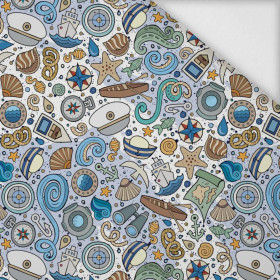 IN THE SEA / white - Upholstery velour 