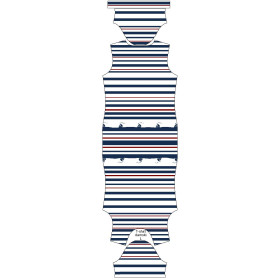 WOMEN’S T-SHIRT - SHIPS / stripes (marine) - single jersey