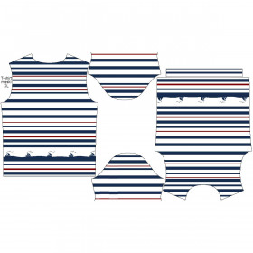 MEN’S T-SHIRT - SHIPS / stripes (marine) - single jersey