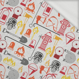 FIRE BRIGADE (HOBBIES AND JOBS) - colorful / acid - looped knit fabric