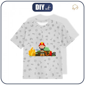 KID’S T-SHIRT - FIREFIGHTER / acid (grey) - single jersey 