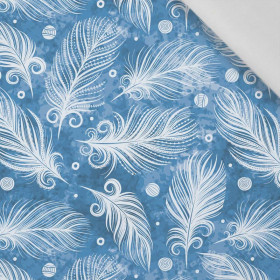 WHITE FEATHERS (CLASSIC BLUE) - Cotton woven fabric