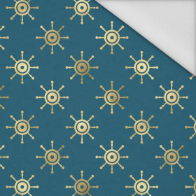 GOLDEN STEERING WHEEL (GOLDEN OCEAN) / sea blue - Waterproof woven fabric