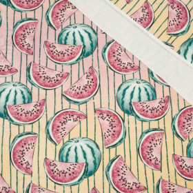 TROPICAL WATERMELONS - looped knit fabric