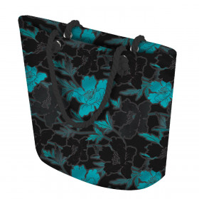 TOTE BAG - TURQUOISE FLOWERS - sewing set