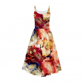 DRESS "ISABELLE" - WATERCOLOR FLOWERS PAT. 5 - sewing set