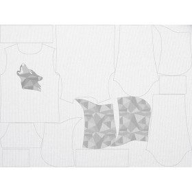 MEN’S HOODIE (COLORADO) - GEOMETRIC WOLF (ADVENTURE) / white - sewing set 