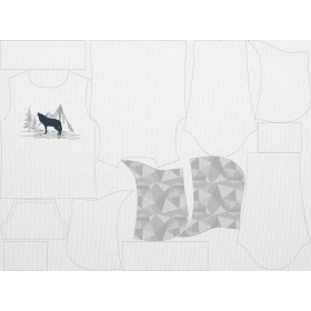 MEN’S HOODIE (COLORADO) - WOLF (ADVENTURE) / white - sewing set 
