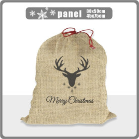 DEER (ADVENTURE) - jute - Cotton woven fabric panel / Choice of sizes