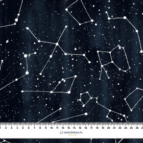 CONSTELLATIONS pat. 2 (GALACTIC ANIMALS) / navy- Upholstery velour 