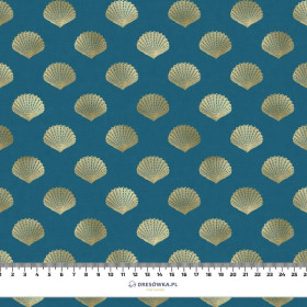 GOLDEN SHELLS (GOLDEN OCEAN) / sea blue - Viscose jersey