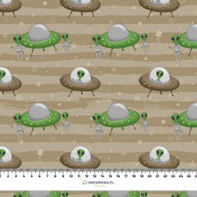 UFO / STRIPES (AREA 51) - Cotton woven fabric