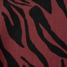 ZEBRA / maroon - Lyocell woven fabric