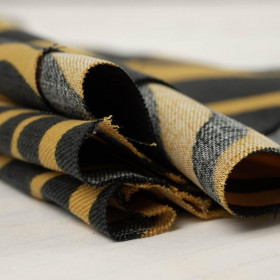 ZEBRA / mustard - Lyocell woven fabric