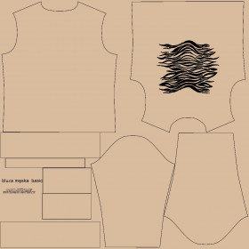 MEN’S SWEATSHIRT (OREGON) BASIC - ZEBRA PAT. 6 / HAZELNUT / beige - sewing set