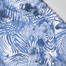 ZEBRA (classic blue) / white - Cotton woven fabric