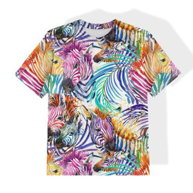 KID’S T-SHIRT- RAINBOW ZEBRA- single jersey