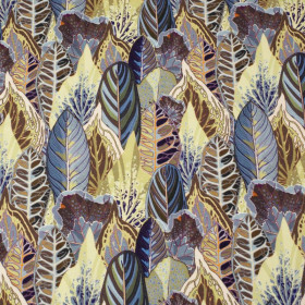 GREEN JUNGLE pat. 2 (VINTAGE) - looped knit fabric