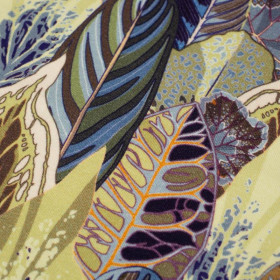 GREEN JUNGLE pat. 2 (VINTAGE) - looped knit fabric