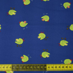 GREEN BIRDS / blue - single jersey 