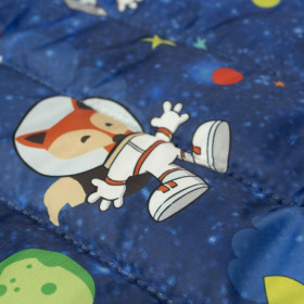ANIMALS IN SPACE pat. 2 - nylon fabric quilted in stripes