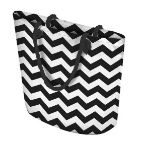 TOTE BAG - ZIGZAGS / black - sewing set
