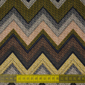 ZIGZAG pat. 2 / khaki - Interlock knit fabric