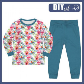CHILDREN'S PAJAMAS " MIKI" - WILD ROSE PAT. 3 (IN THE MEADOW) - sewing set