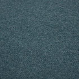 SEA BLUE MELANGE - Recycling jersey fabric with elastan