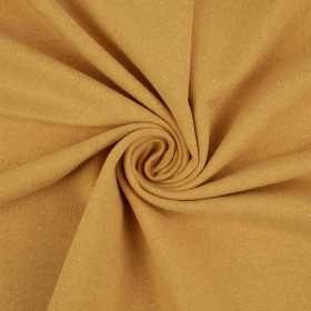 MUSTARD MELANGE - rrecycing looped knit fabric with elastan