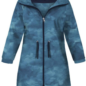 KIDS PARKA (ARIEL) - CAMOUFLAGE pat. 2 / dark blue - softshell