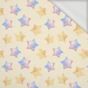 COLORFUL STARS (CHRISTMAS REINDEERS) - looped knit fabric