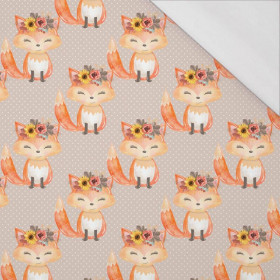 FOXES AND DOTS / beige (FOXES AND PUMPKINS) - single jersey with elastane 