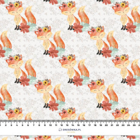 FOXES AND LEAVES (FOXES AND PUMPKINS) - single jersey with elastane 
