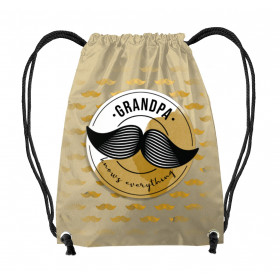 GYM BAG - GRANDPA KNOWS EVERYTHING / mustache