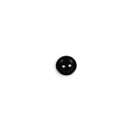 Round, two hole button 10mm - black