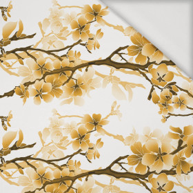 CHERRY BLOSSOM pat. 1 (gold) - Viscose jersey