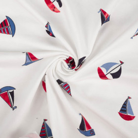 SAILING SHIPS pat. 2 / white - single jersey 