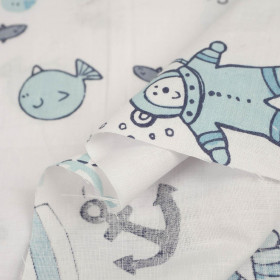 BABY SAILING TEAM -  Cotton woven fabric