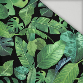 TROPICAL LEAVES pat. 2 / black - quick-drying woven fabric