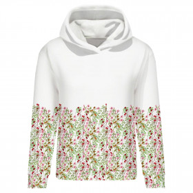 CLASSIC WOMEN’S HOODIE (POLA) - MEADOW PAT. 2 (IN THE MEADOW) - looped knit fabric 