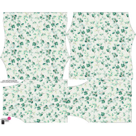 Bardot neckline blouse SOFIA - EUCALYPTUS - sewing set  M