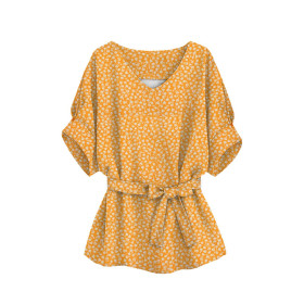 KIMONO BLOUSE - COLORFUL FLOWERS / orange - sewing set