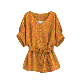KIMONO BLOUSE - COLORFUL FLOWERS / orange - sewing set